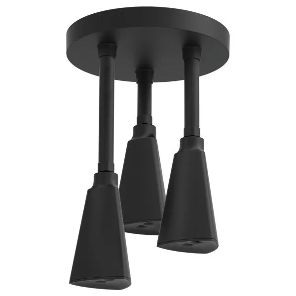 Delta H2Okinetic Pendant Raincan Shower Head, Matte Black, 57140-BL