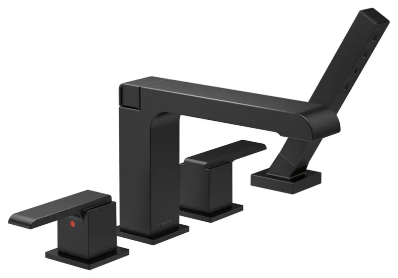 Delta Roman Tub Trim With Hand Shower Matte Black
