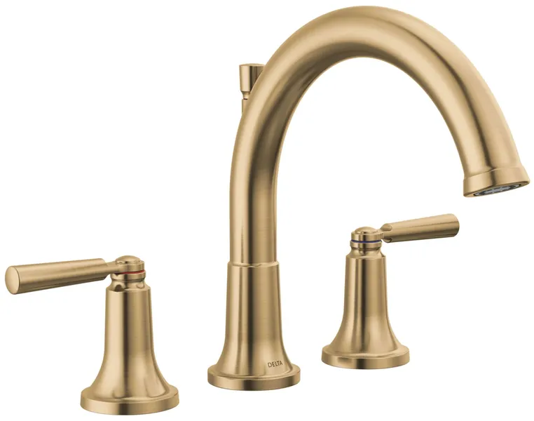 Delta T2735 Saylor Deck Mounted Roman Tub Filler - - Champagne Bronze