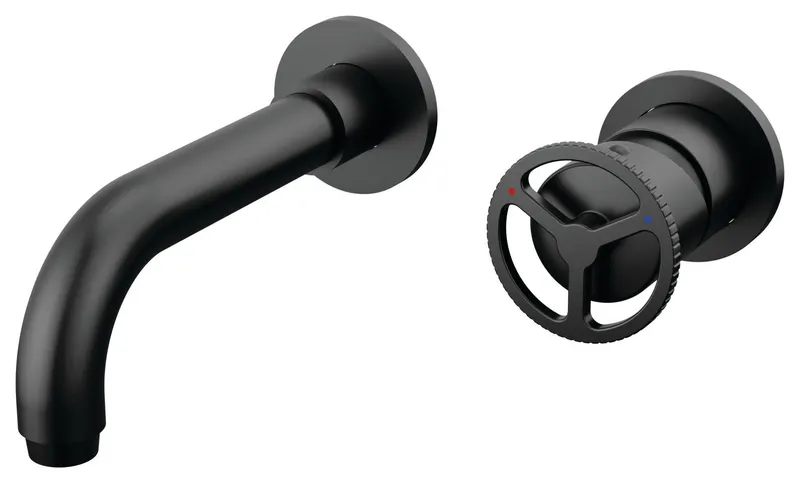Delta T3558LF-WL Trinsic 1.2 GPM Wall Mounted Bathroom Faucet - Matte Black