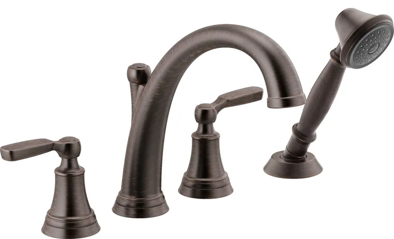 Delta T4732 Woodhurst Deck Mounted Roman Tub Filler - Venetian Bronze