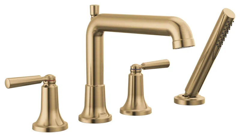 Delta T4736 Saylor Deck Mounted Roman Tub Filler - Champagne Bronze