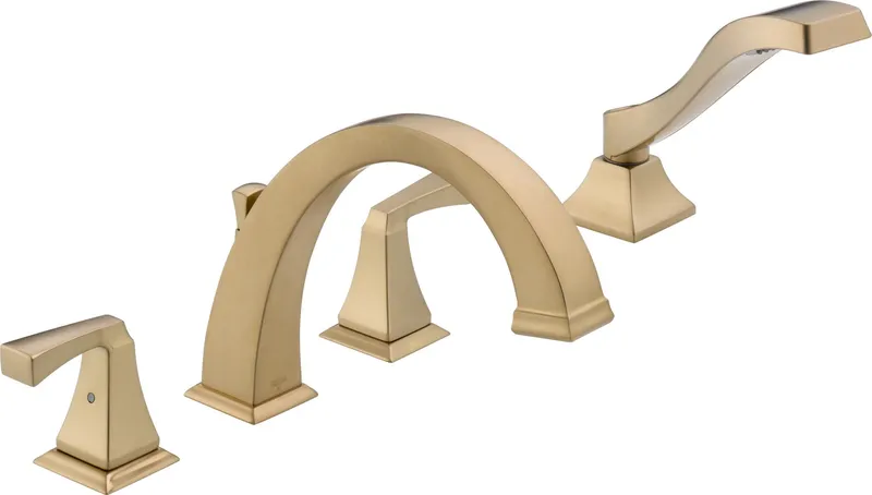Delta T4751 Dryden Deck Mounted Roman Tub Filler Trim - Champagne Bronze
