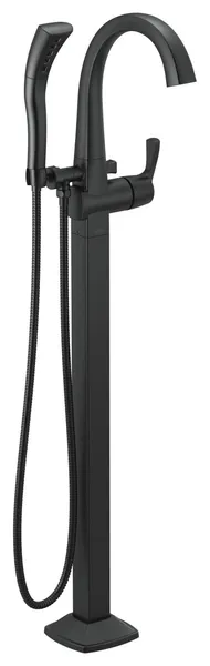 Delta T4777-FL Stryke Floor Mounted Tub Filler - Matte Black