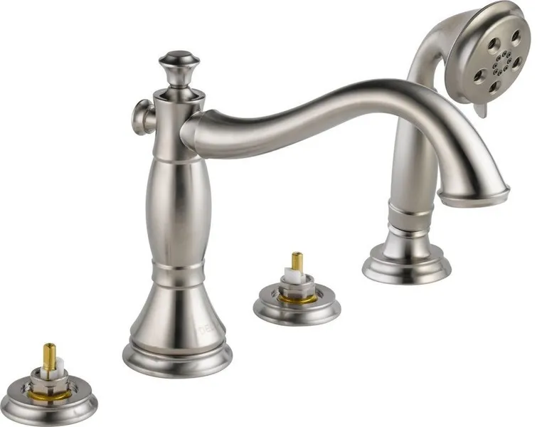Delta T4797-LHP Cassidy Deck Mounted Roman Tub Filler Trim - Brilliance