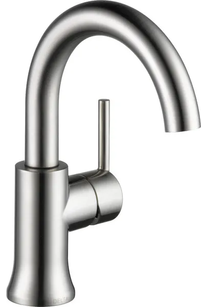 Delta Trinsic Single Handle High-Arc Bathroom Faucet, Stainless, 559HA-SS-DST