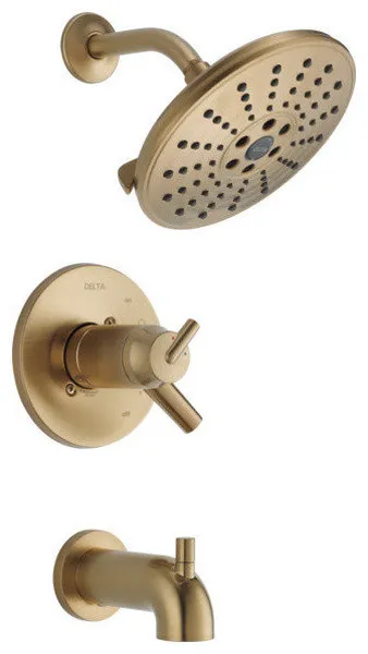 Delta Trinsic TempAssure H2Okinetic Tub & Shower Trim, Champagne Bronze