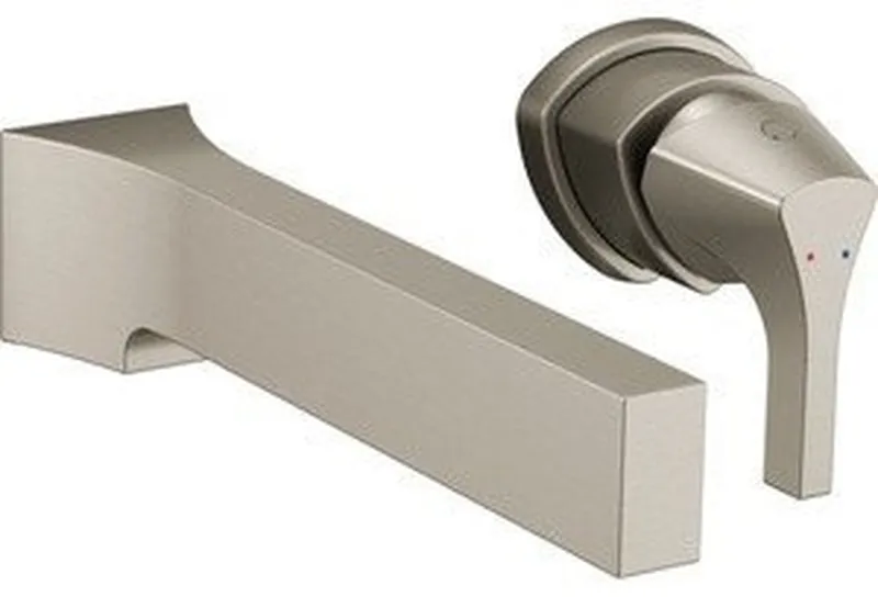 Delta Zura Single Handle Wall Mount Bathroom Faucet Trim, Stainless, T574LF-SSWL
