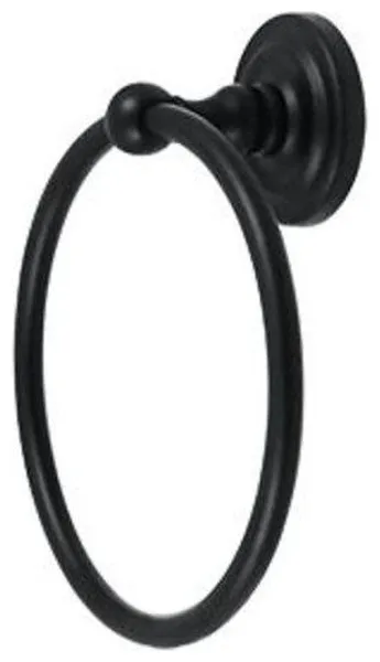 Deltana R2008 6-1/2" Solid Brass Towel Ring - Paint Black