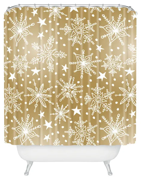 Deny Designs Heather Dutton Snow Squall Guilded Shower Curtain
