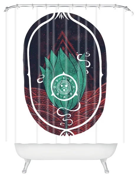 Deny Designs Hector Mansilla Pulsatilla Patens Shower Curtain