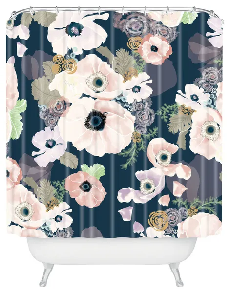 Deny Designs Khristian A Howell Une Femme In Blue Shower Curtain