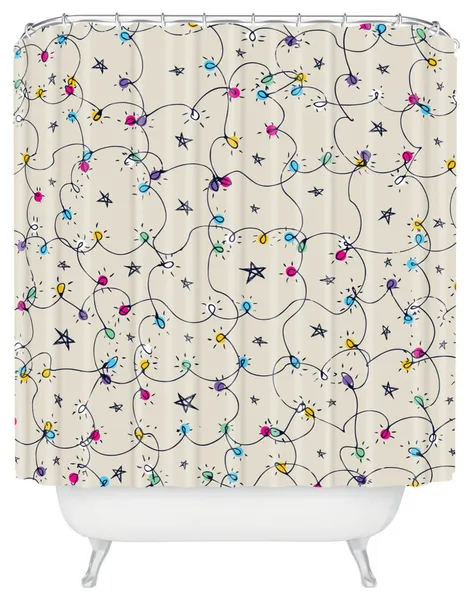 Deny Designs Sam Osborne Fairy Lights Shower Curtain
