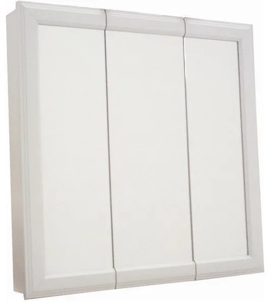 Design House 535849 24" x 24" Framed 3 Door Medicine Cabinet - White
