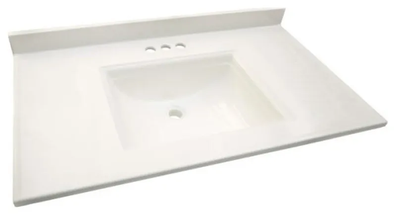 Design House 557652 Camilla I 49" Cultured Marble Vanity Top - Solid White