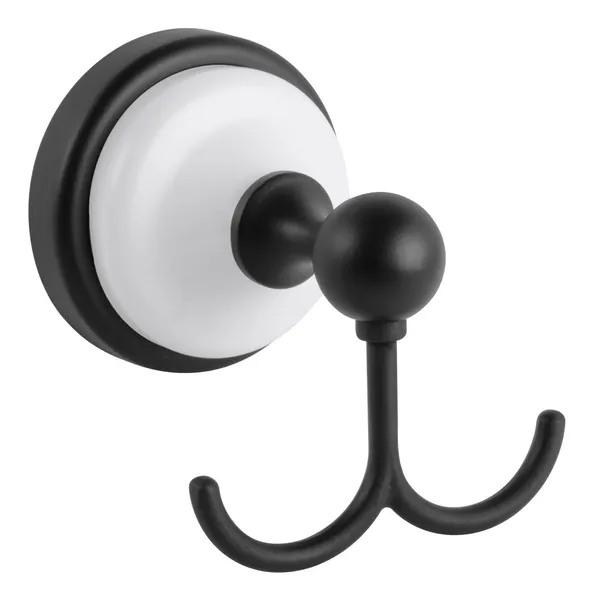 Design House 559252 Savannah Double Robe Hook - Matte Black