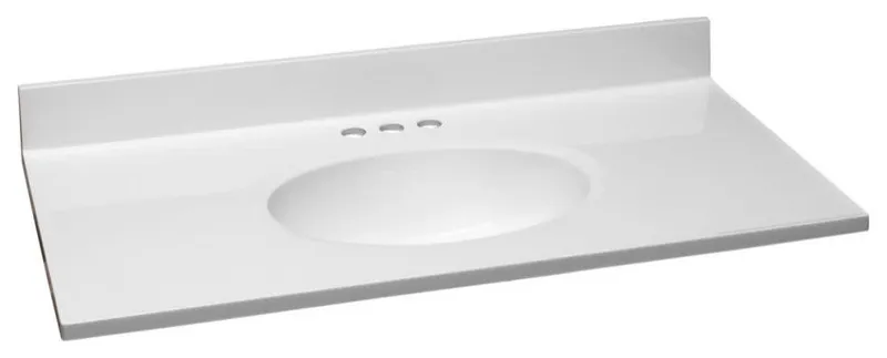 Design House 586206 37" Cultured Marble Vanity Top - Solid White