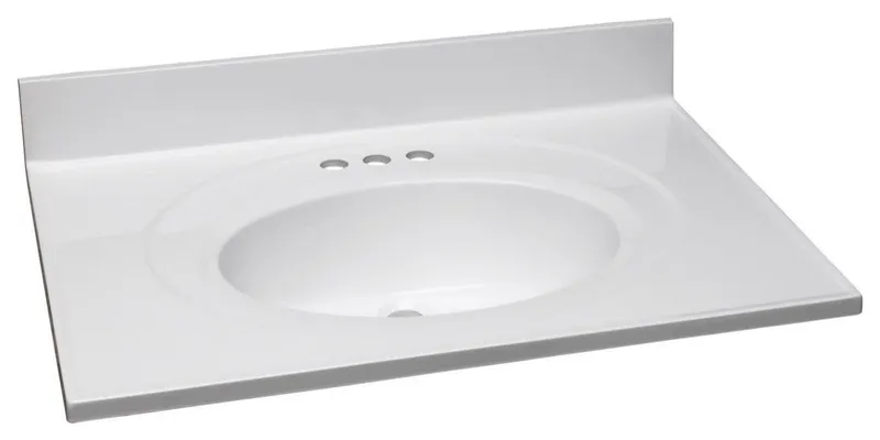 Design House 586230 31" Cultured Marble Vanity Top - Solid White