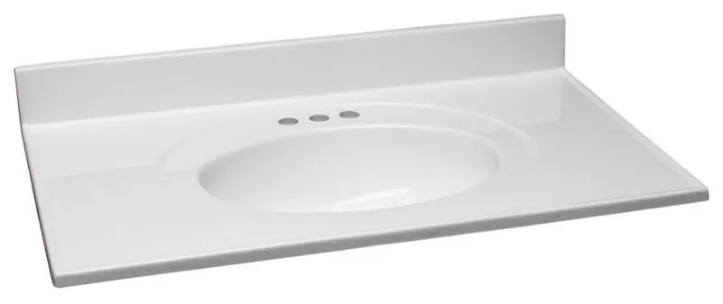 Design House 586248 37" Cultured Marble Vanity Top - Solid White