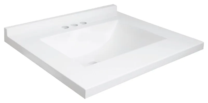 Design House 630210 Camilla 25" Cultured Marble Vanity Top - Solid White