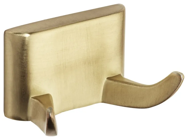 Designers Impressions Eclipse Series Brushed Brass Double Robe Hook: MBA5229