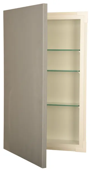 Dolphin Slab Panel Frameless Recessed Medicine Cabinet with LED Light - 14 x 28,