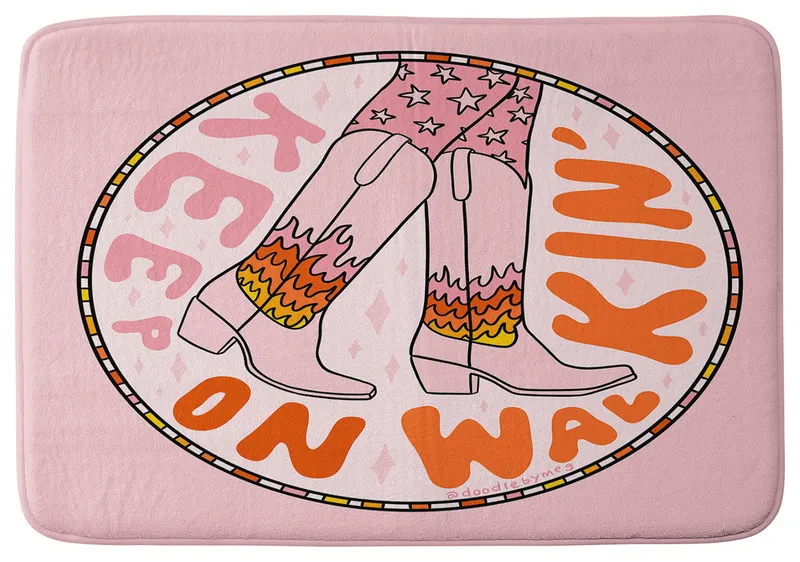 Doodle By Meg Keep On Walkin Memory Foam Bath Mat
