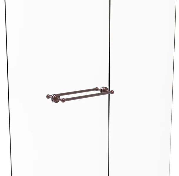 Dottingham 18" Back to Back Shower Door Towel Bar, Antique Copper