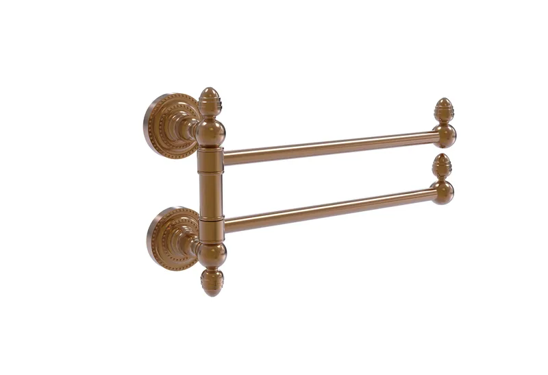 Dottingham 2 Swing Arm Towel Rail, Brushed Bronze