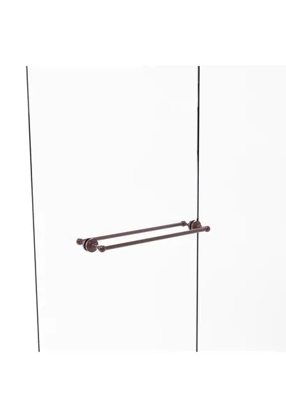 Dottingham 24" Back to Back Shower Door Towel Bar, Antique Copper