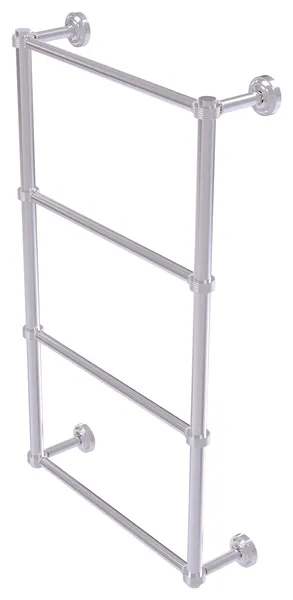 Dottingham Collection 4 Tier 24" Ladder Towel Bar, Groovy Detail, Satin Chrome