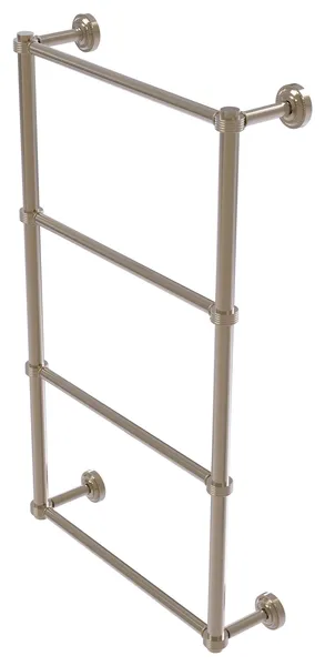 Dottingham Collection 4 Tier 36" Ladder Towel Bar, Groovy Detail, Antique Pewter