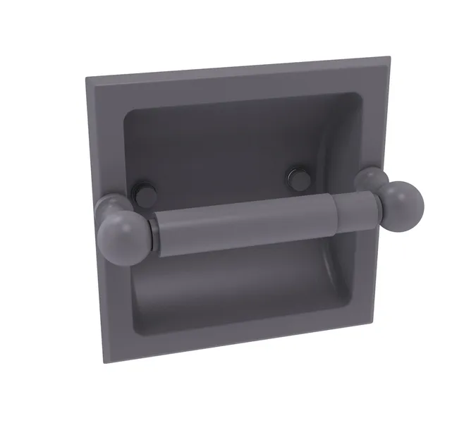 Dottingham Recessed Toilet Paper Holder, Matte Gray