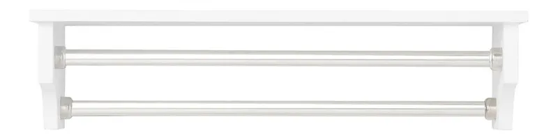 Dover 27" W Bathroom Shelf, 2 Towel Rods