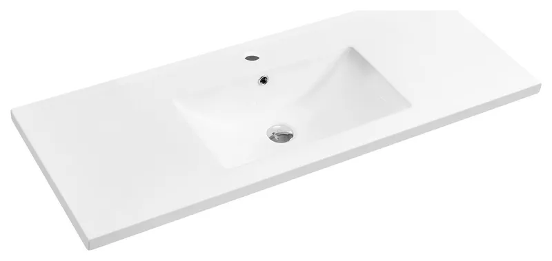 Dowell 18" FTB White Ceramic Single Bathroom Vanity Basin, 48wx18dx7h