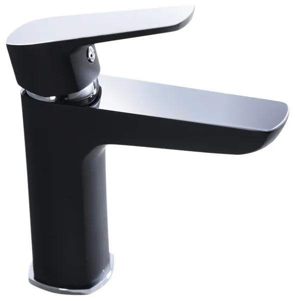 Dowell 8001/021 Series Single Handle Bathroom Faucet, Chrome With Black