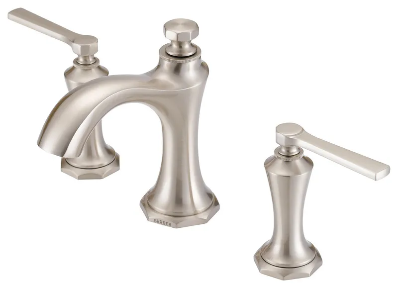 Draper Two Handle Widespread Lavatory Faucet Brushed Nickel