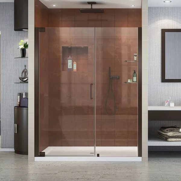 DreamLine Elegance 49.25"-51.25"x72" Pivot Shower Door, Oil Rubbed Bronze