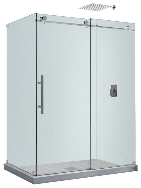 Dreamline Enigma-X 34 1/2"x60 3/8" Frameless Sliding Shower Enclosure