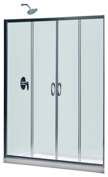 DreamLine Frameless Sliding Shower Door and Single Threshold Base, DL-6962L-04CL