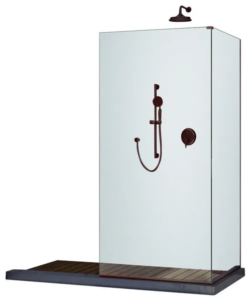 Dreamline Lineaframeless Shower Door. Two Attached Glass Panels: 30"x72 In.