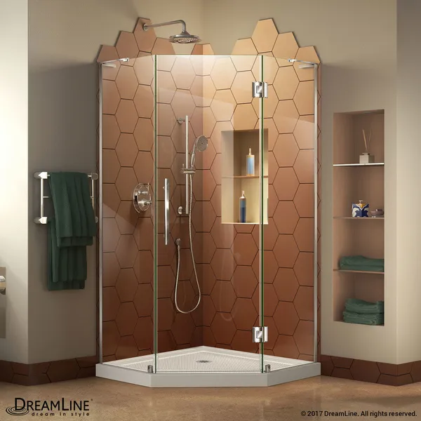 Dreamline Prism 38"x38" Dframeless Shower Enclosure With Shower Base
