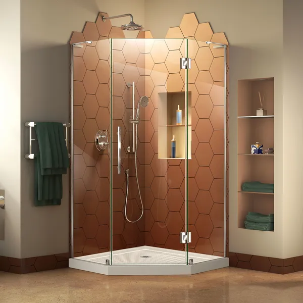 Dreamline Prism 40"x40" Dframeless Shower Enclosure With Shower Base