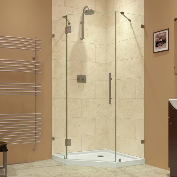 Dreamline Prism Luxframeless Hinged Enclosure and Slimline 38"x38" Base