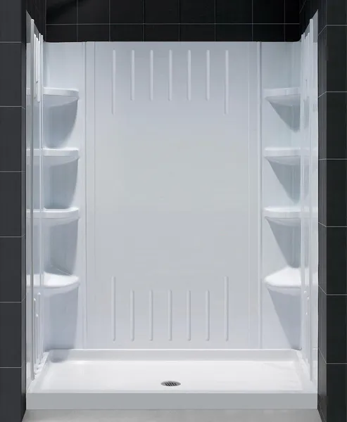 Dreamline Slimline 30"x60" Shower Base and Qwall-3 Shower Backwall Kit