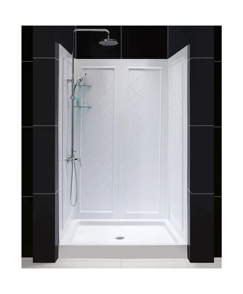 Dreamline Slimline 36"x48" Shower Base and Shower Backwall Kit