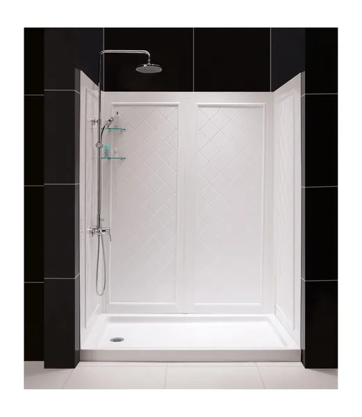 Dreamline Slimline 36"x60" Shower Base and Shower Backwall Kit