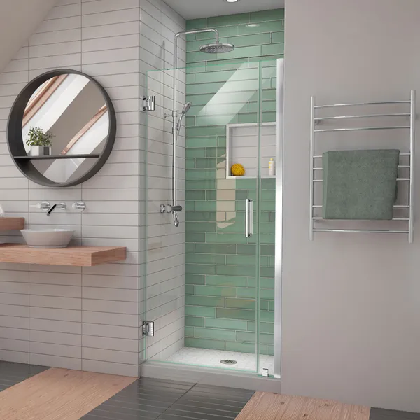 DreamLine Unidoor-LS 29-30"Wx72"H Frameless Hinged Shower Door, Chrome