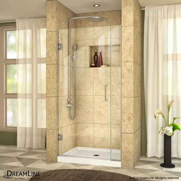 Dreamline Unidoor Min 34" To Max 34-1/2"x72" Hinged Shower Door