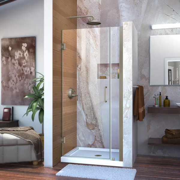 Dreamline Unidoor Min 34" To Max 35" Frameless Hinged Shower Door